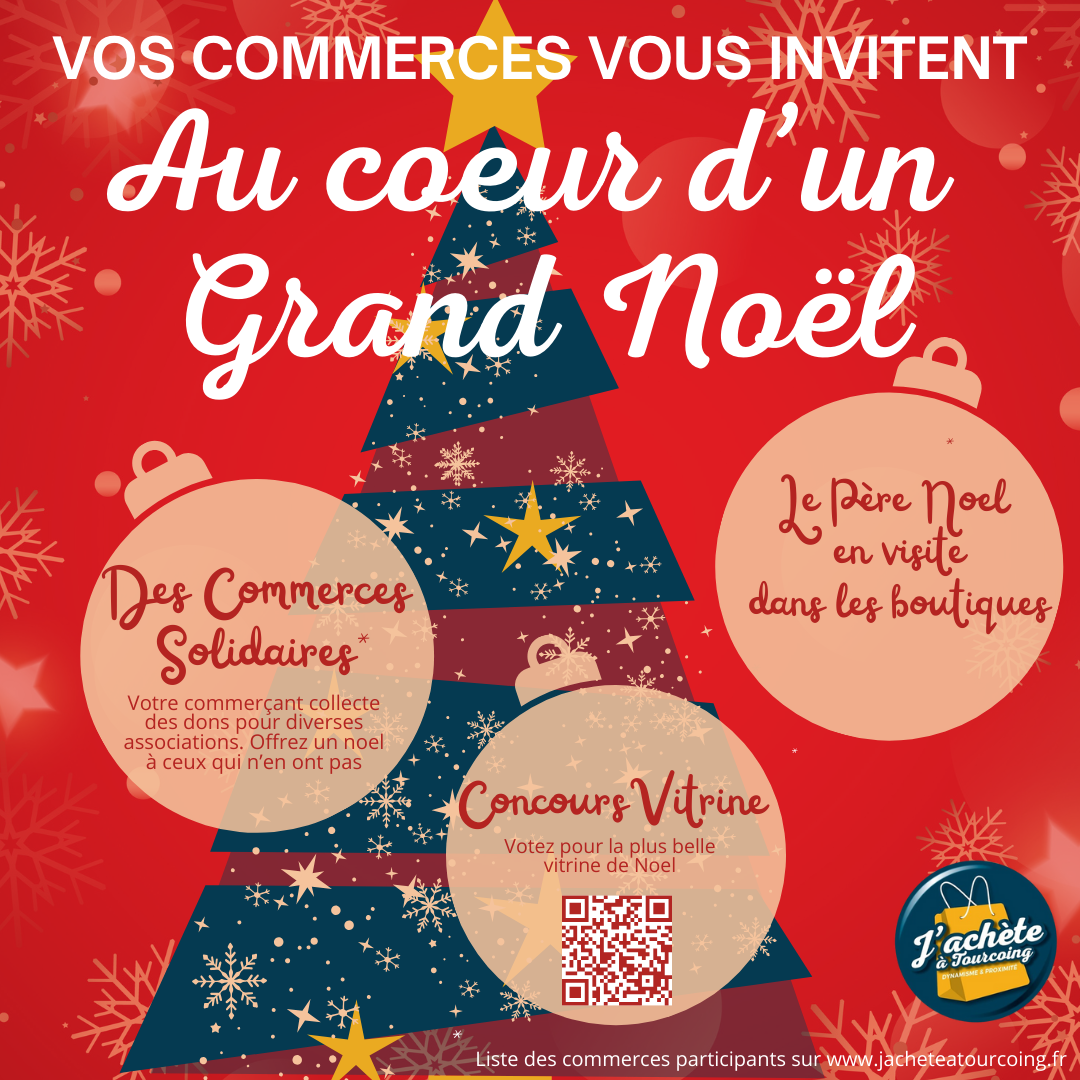 Le Père Noel en visite dans les boutiques